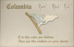 Columbia University School Pennants Postcard Postcard Postcard