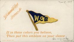 Woman's College of Baltimore Embroidered Pennant Maryland School Pennants Postcard Postcard Postcard