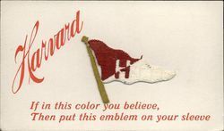 Harvard University Embroidered Pennant School Pennants Postcard Postcard Postcard