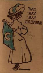 Columbia University Girl Postcard