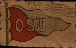 Ohio State University Flag School Pennants Postcard Postcard Postcard