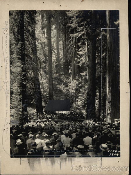 Rare Original Art: Concert In Bohemian Grove Monte Rio California