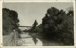 Rare Looking Down Soquel Creek 5942 Capitola, CA Postcard Postcard Postcard