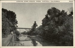 Looking Down Soquel Creek Postcard