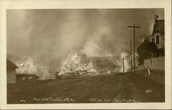 Blue Lake Fire December 5, 1911 California Postcard Postcard Postcard