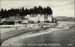 Distant View of Hotel Capitola California Postcard Postcard Postcard