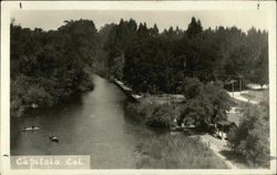 River Scene - Rare Production Proof Capitola, CA Postcard Postcard Postcard