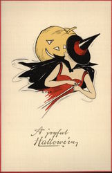 Rare Witch in Red, JOL Halloween Postcard Postcard Postcard