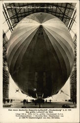 Rare Hindenburg in Hanger Postcard