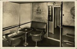 Rare Hindenburg Interior Smoking Room Postcard