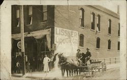 Saloon Lissner Liquor Company - Beer on Draught, Horses, Wagon Helena, MT Postcard Postcard Postcard