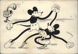 Mickey Mouse & Minnie Dancing Postcard