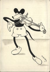 Mickey Mouse Playing Violin Disney Bisztriczky Postcard Postcard Postcard