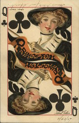 Rare: Princeton Queen of Spades College Queens Series 2767 Postcard