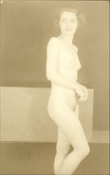 Nude Woman Posing Risque & Nude Postcard Postcard Postcard