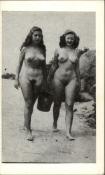 Two Nude Woman at Beach (non-PC card) Risque & Nude Other Ephemera Ephemera Ephemera