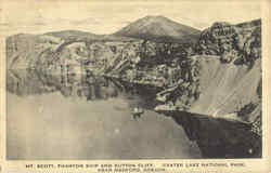 Mt. Scott. Phantom Ship And Dutton Cliff, Crater Lake National Park Postcard