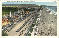 Beach From Cliff House San Francisco, CA Postcard Postcard