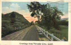 Greetings From Nevada City Postcard