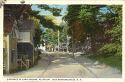 Entrance To Camp Ground, Alton Bay Postcard