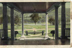 View From Veranda Of Buckwood Inn Shawnee on Delaware, PA Postcard Postcard