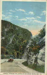 Coming Through The Gorge At Delaware Water Gap Postcard