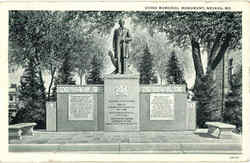 Stone Memorial Monument Nevada, MO Postcard Postcard