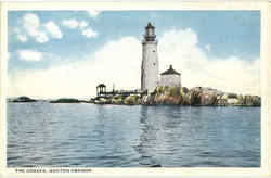 The Graves Lighthouse, Boston Harbor Massachusetts Postcard Postcard