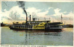 Steamer Morning Star On The Upper Mississippi Riverboats Postcard Postcard