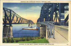 Memphis And Harrahan Bridges Tennessee Postcard Postcard