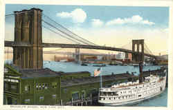 Brooklyn Bridge New York City, NY Postcard Postcard