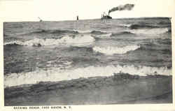 Bathing Beach Fair Haven, NY Postcard Postcard