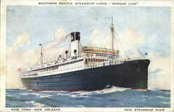 Southern Pacific Steamship Lines Morgan Line Postcard