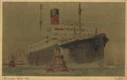 Cunard White Star Soythia Postcard