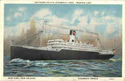 Southern Pacific Steamship Lines Morgan Line Steamers Postcard Postcard