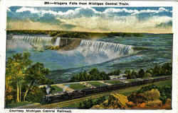 Niagara Falls From Michigan Central Train Postcard