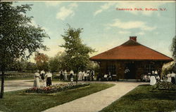 Patrons at Casenovia Park Postcard