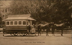 Horse Car - Steinbeck Furniture Company Adv. Paso Robles, CA Postcard Postcard Postcard