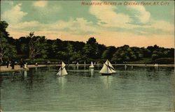 Miniature Yachts in Central Park New York, NY Postcard Postcard Postcard