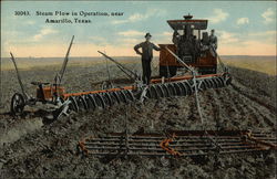 Steam Plow in Operation Postcard