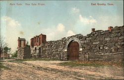 Main Gate, New Gate Prison East Granby, CT Postcard Postcard Postcard