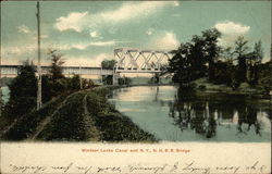 Windsor Locks Canal and N.Y., N.H.R.R. Bridge Connecticut Postcard Postcard Postcard