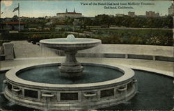 View of the Hotel Oakland from McElroy Fountain California Postcard Postcard Postcard