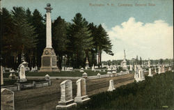 Cemetary, general view Rochester, NH Postcard Postcard Postcard