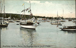 Portland and Boston Yacht Clubs Postcard