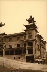 Chinese Bazaar Building in Chinatown Postcard