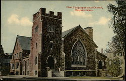 First Congregational Church Holyoke, MA Postcard Postcard Postcard