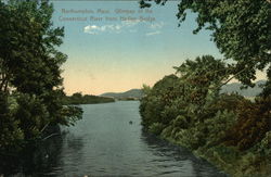 Glimpse of the Connecticut River from Hadley Bridge Northampton, MA Postcard Postcard Postcard