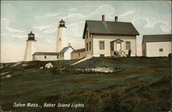 Baker Island Lights Postcard