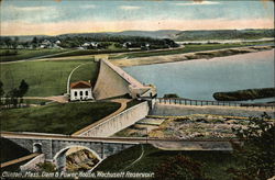 Dam & Power House, Wachusett Reservoir Postcard